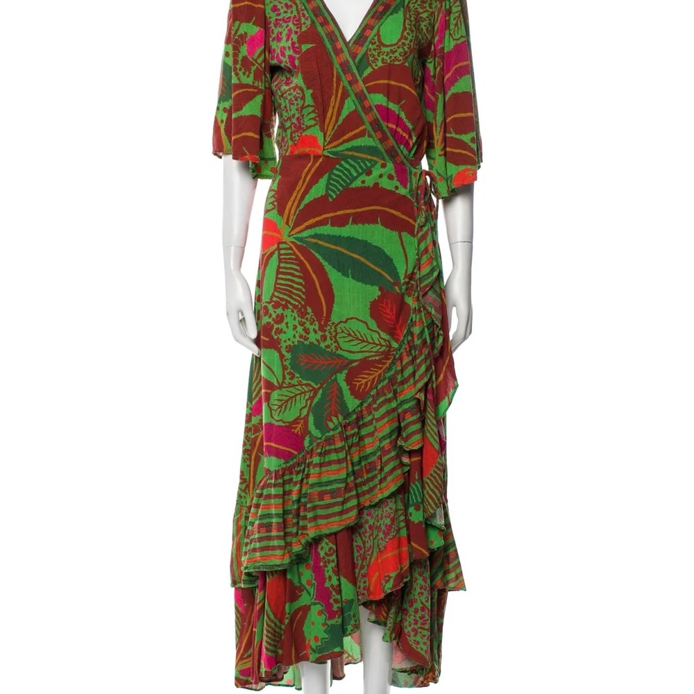 Farm Rio Printed Long Dress Sz S